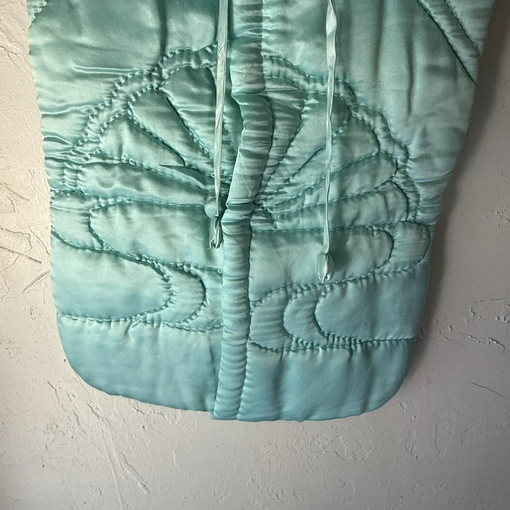 Vintage Quilted Baby‎ Bunting Hooded Swaddle Sack 23x14 Warm Liner Rare